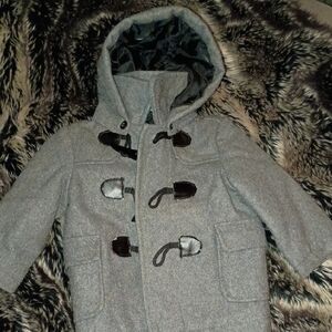 Koala Kids Gray Pea Coat with Toggle Closures